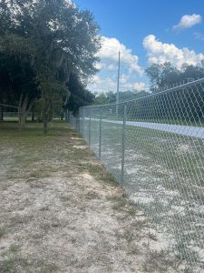 Chain link fencing
